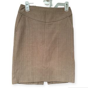 Banana Republic Pencil Skirt Size 2 Tan Stretch